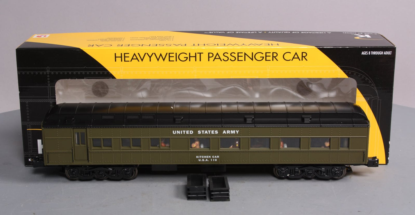 Lionel 6-21228 O Gauge US Army Troop Kitchen Passenger Car #110 NIB