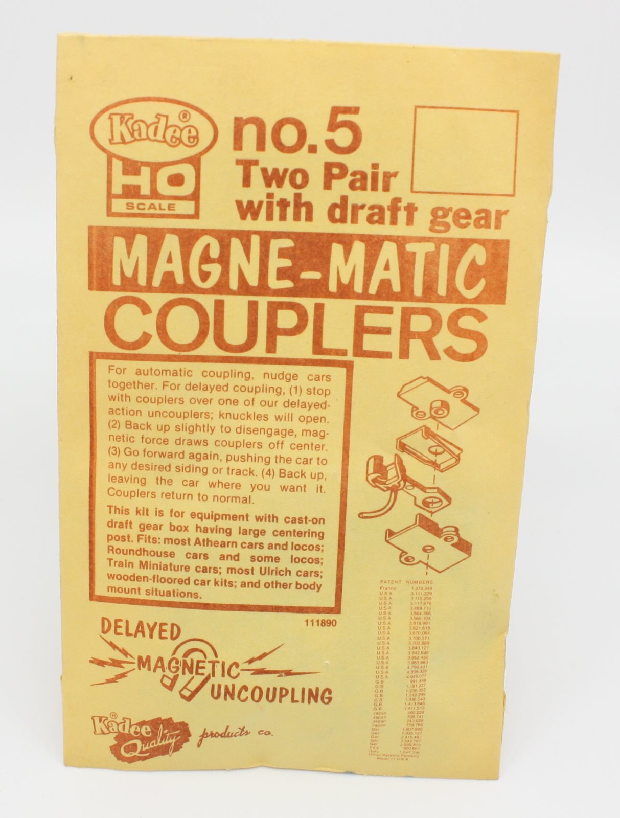 Kadee 111890 HO NO.5 Magne-Matic Couplers