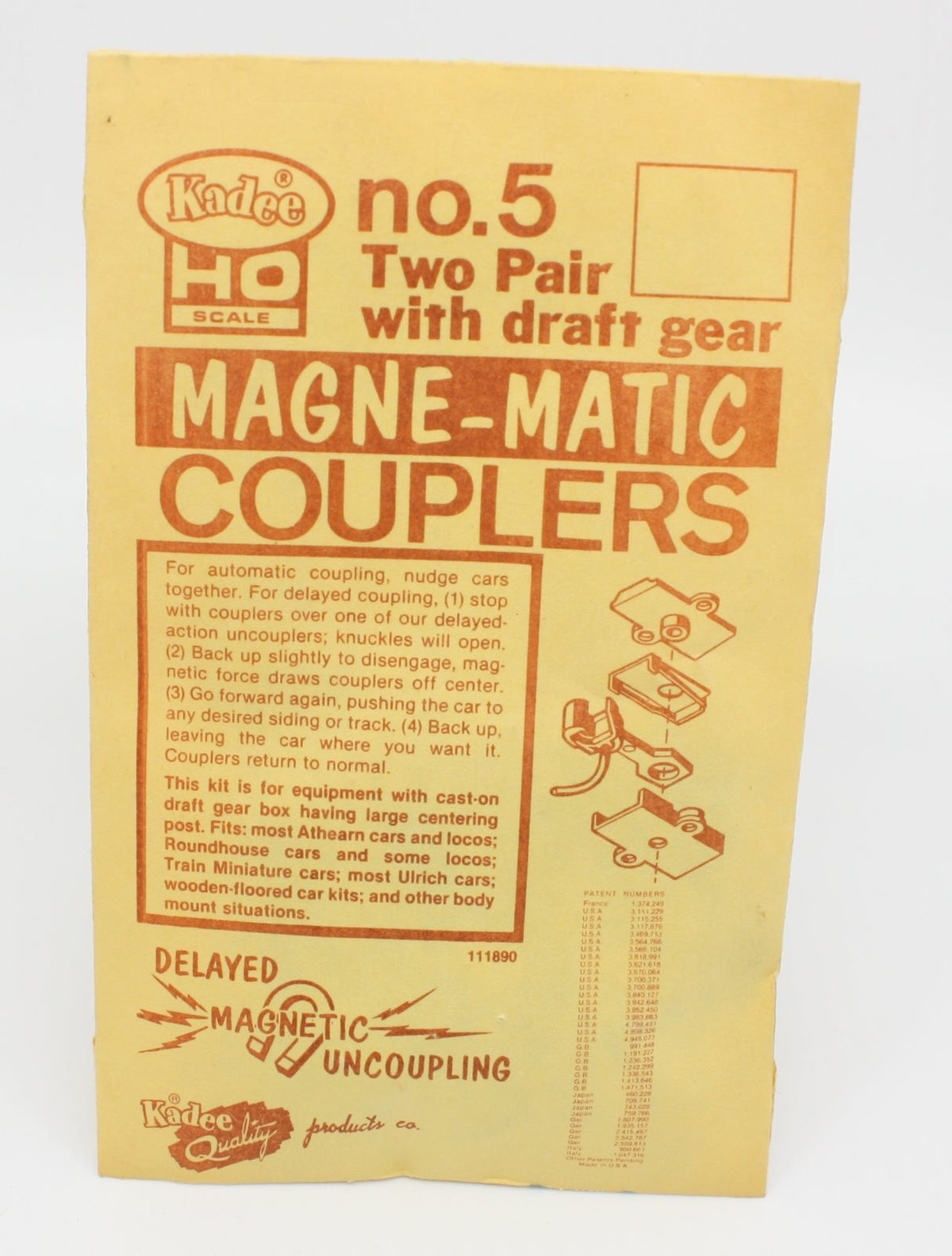 Kadee 111890 HO NO.5 Magne-Matic Couplers