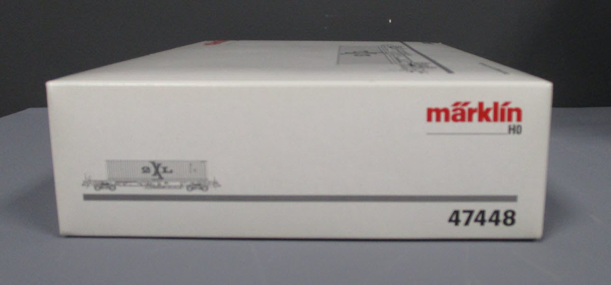 Marklin 47448 HO Scale Deep Well Flat Car With Container EX/Box
