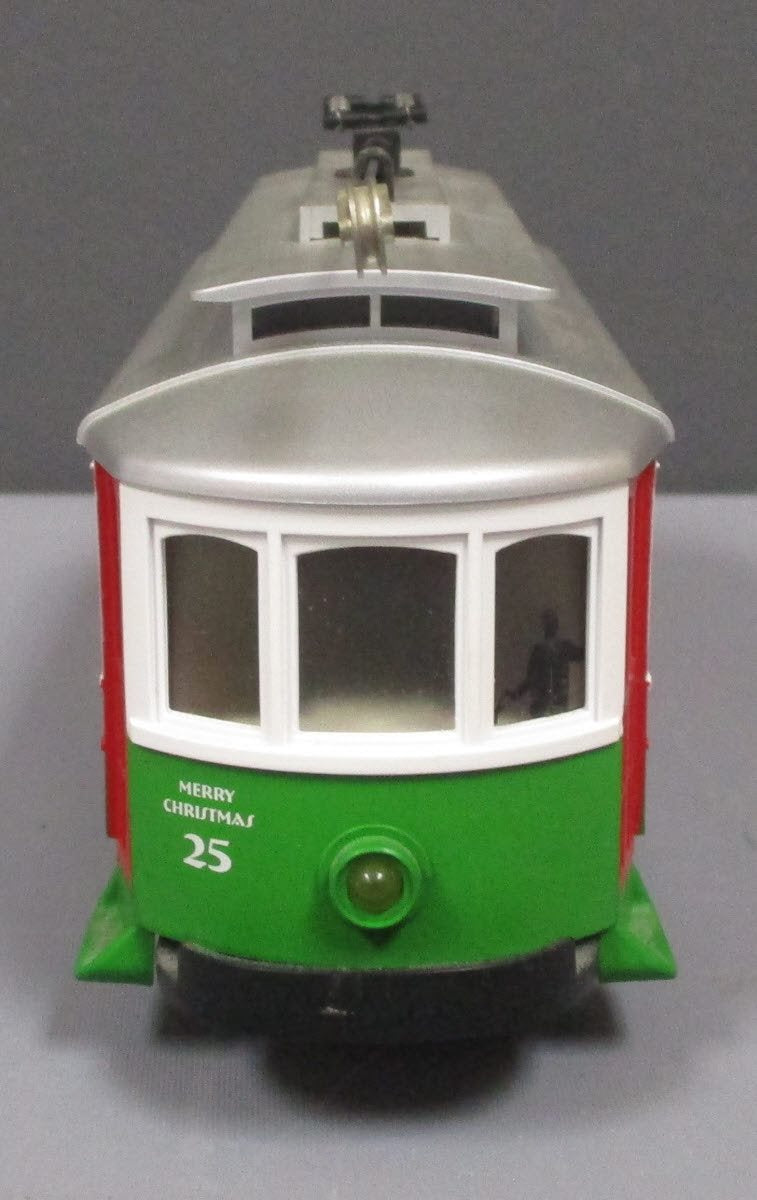 MTH 30-5146 Merry Christmas RailKing Bump-n-Go Trolley #25 LN/Box