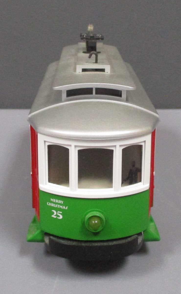MTH 30-5146 Merry Christmas RailKing Bump-n-Go Trolley #25 LN/Box