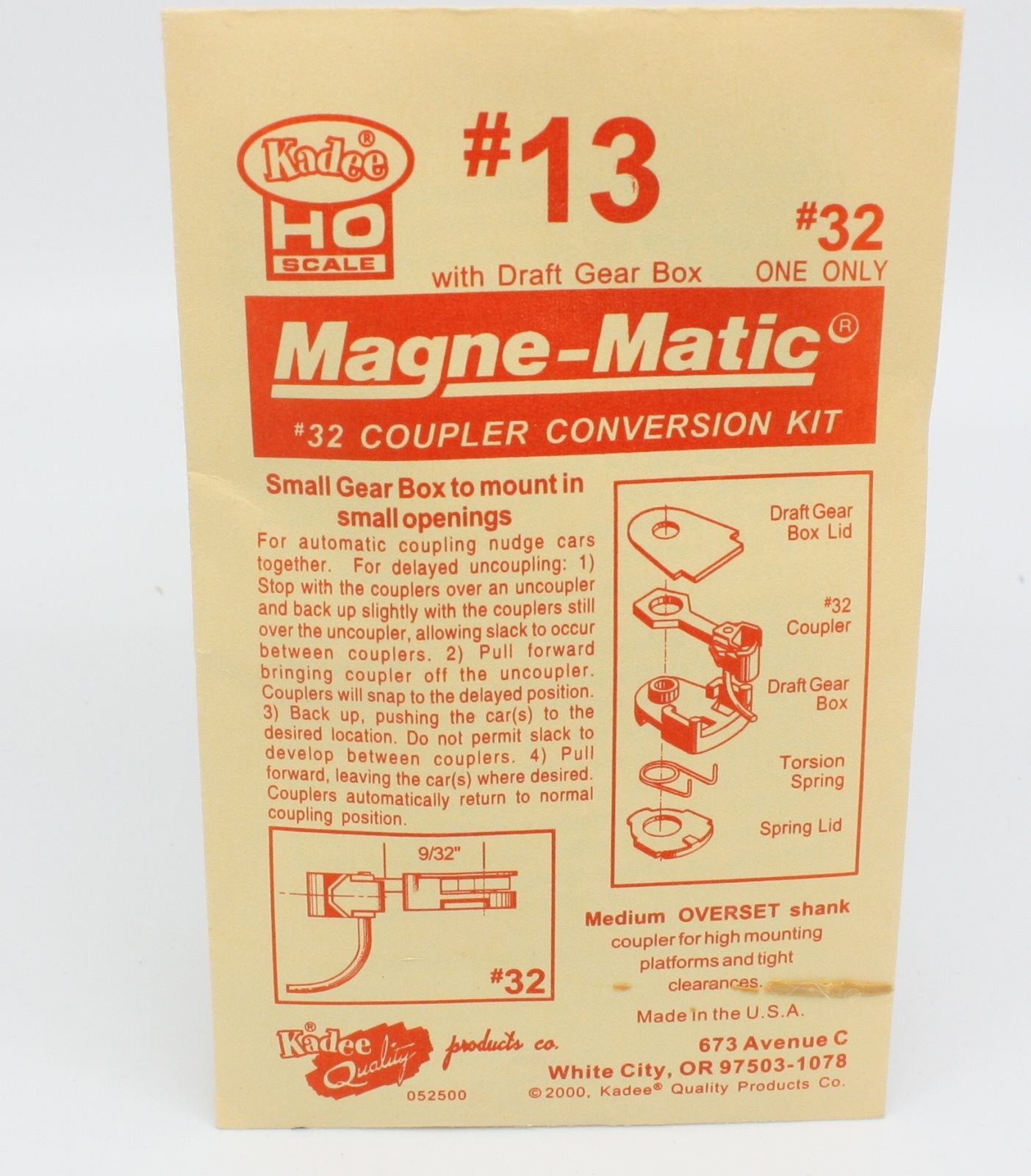 Kadee 13 HO #32 Magne-Matic Coupler Conversion Kit