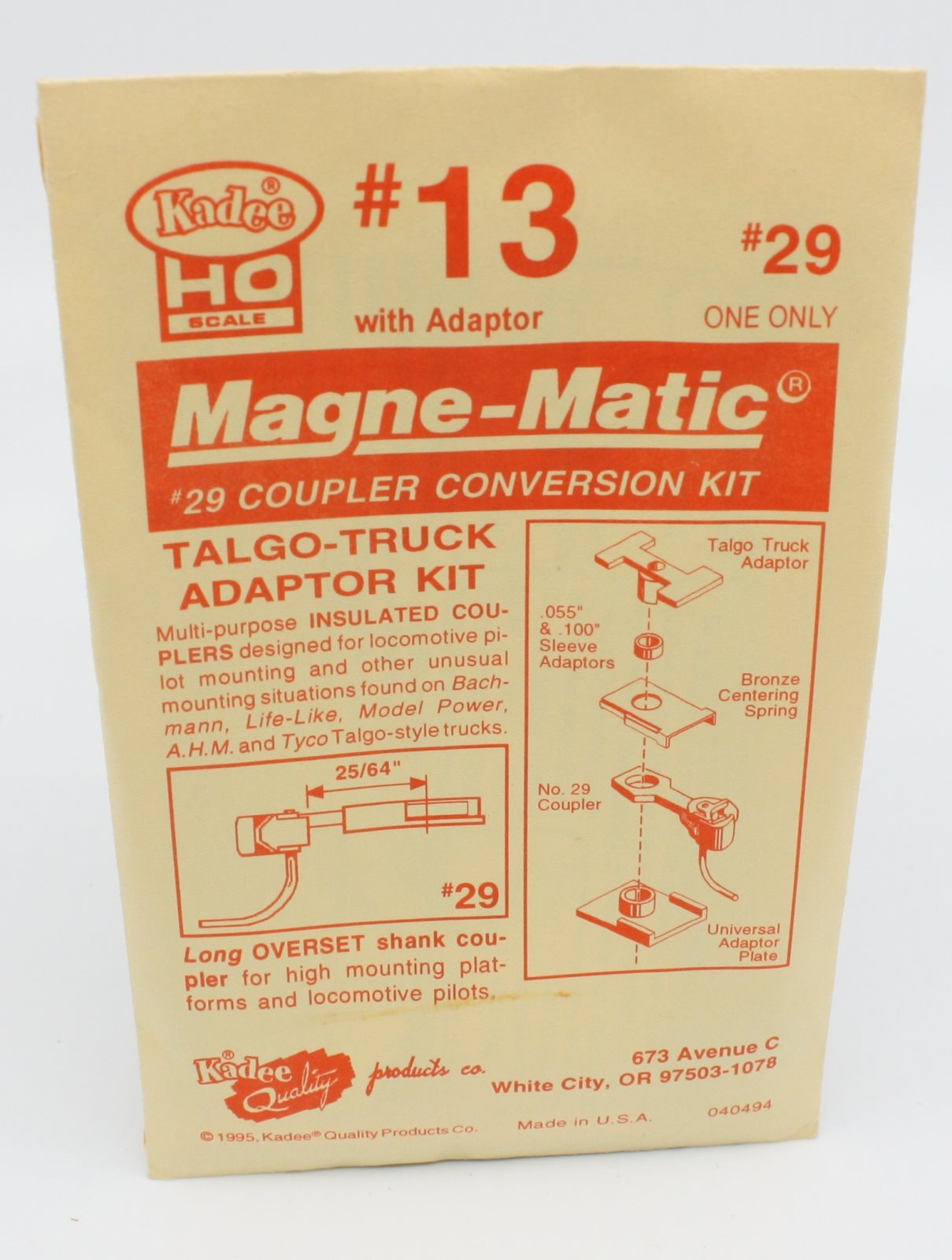 Kadee 13 HO #29 Magne-Matic Coupler Conversion Kit