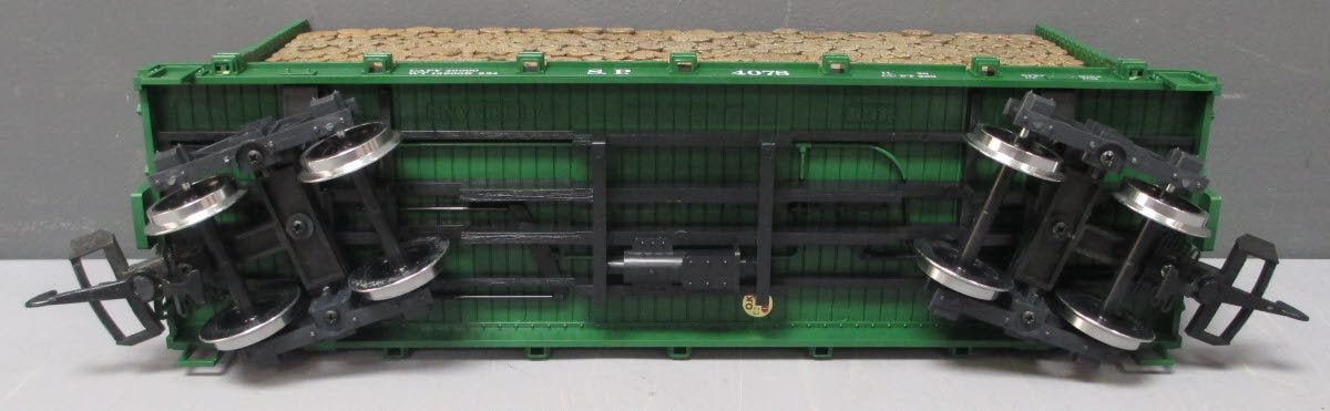 LGB 4078 G Southern Pacific Bulkhead Flatcar w/Log Load (Metal Wheels) NIB