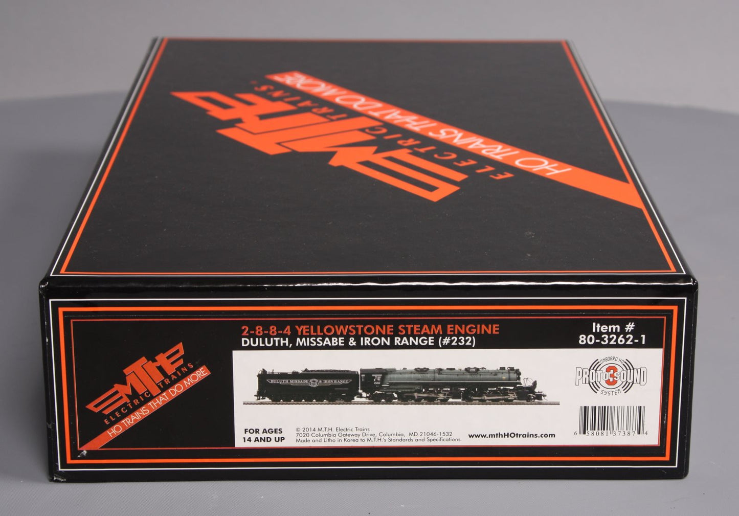 MTH 80-3262-1 HO Duluth Missabe & Iron Range 2-8-8-4 M3 Yellowstone Steam #232