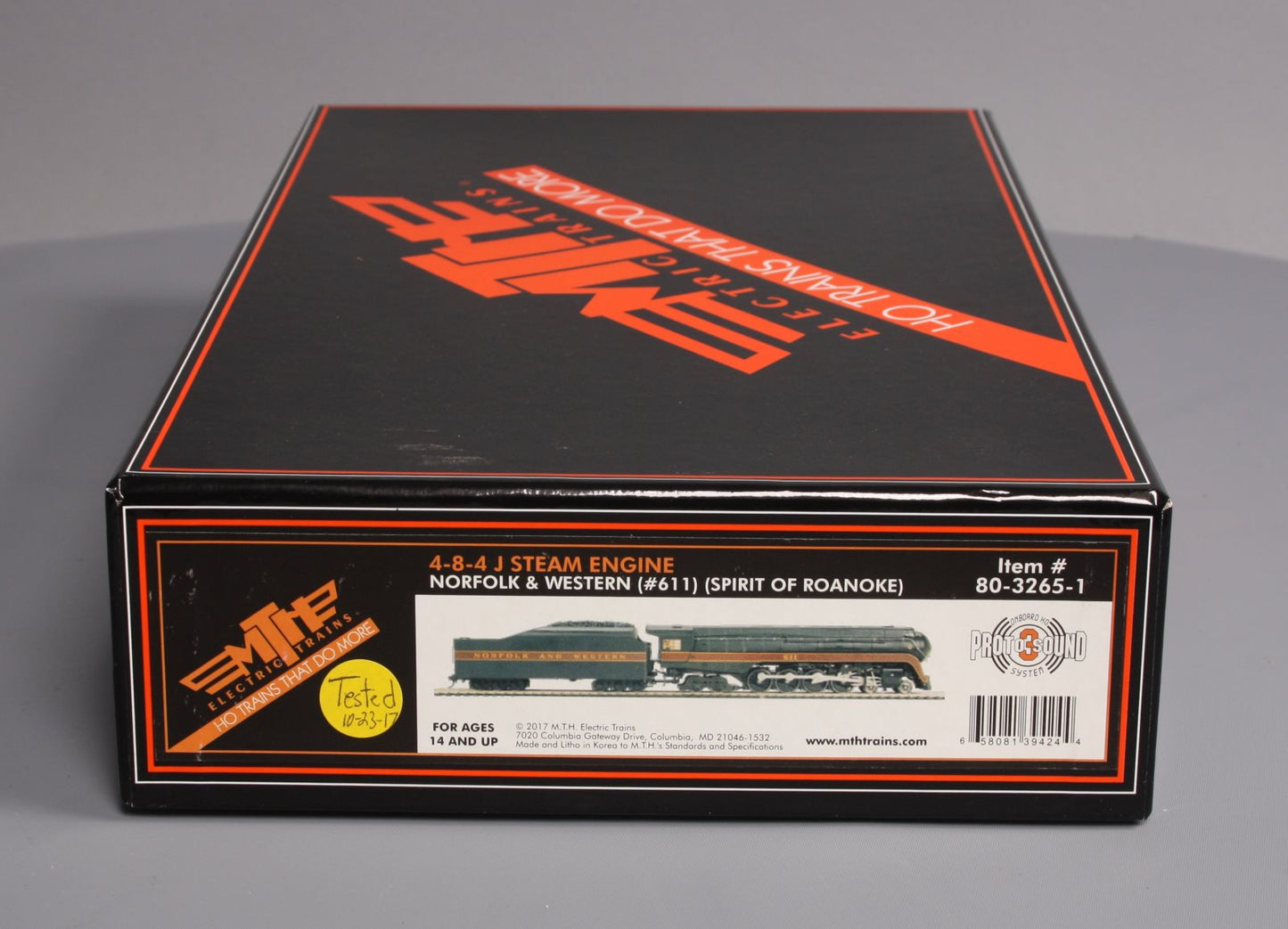 MTH 80-3265-1 HO Norfolk & Western 4-8-4 J Steam Locomotive with P-S 3.0 #611