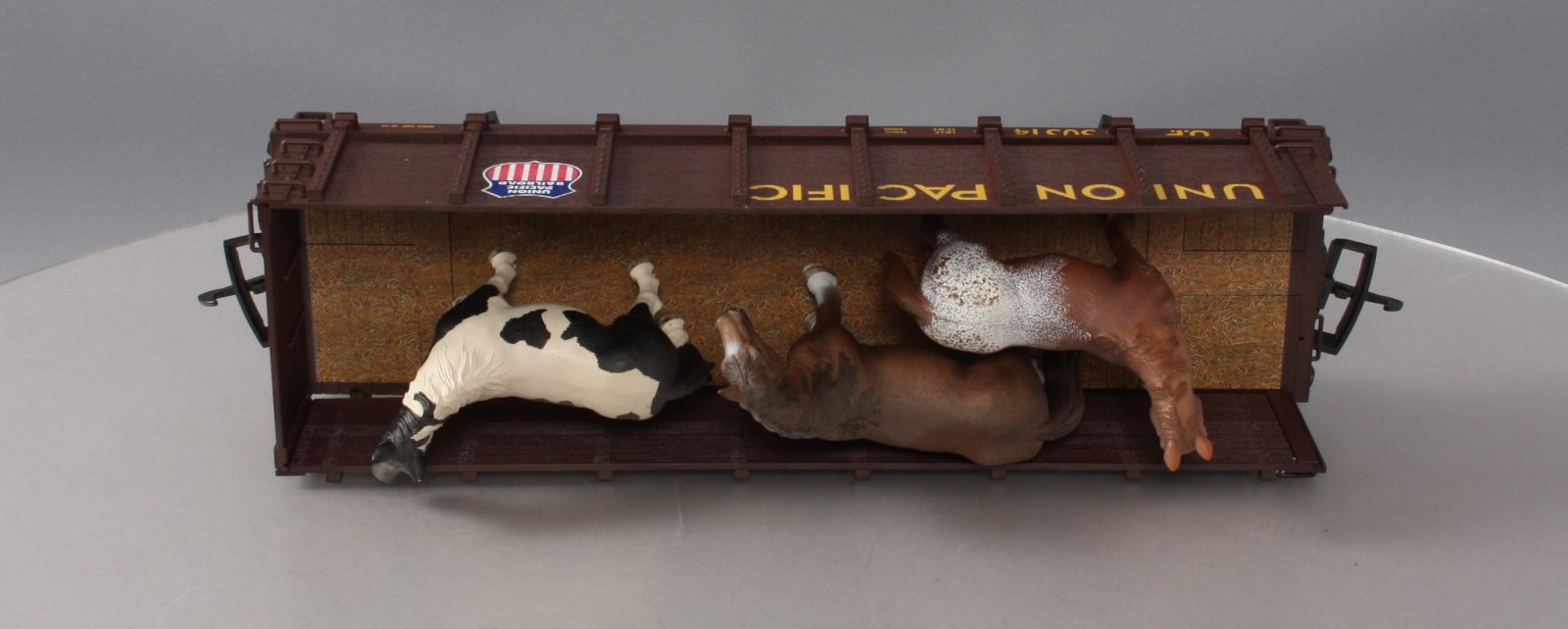 Piko 38725 G Union Pacific High-Side Gondola with Horses – Trainz