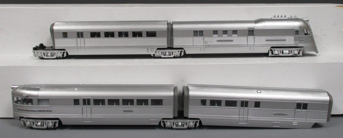 MTH 30-2186-1 O Burlington Pioneer Zephyr Diesel Passenger Train Set w/PS1 LN/Box