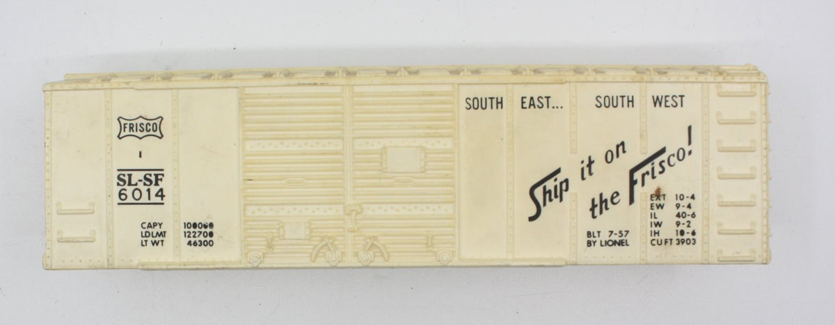 Lionel 6014-1 Frisco Cream-White Boxcar Shell only