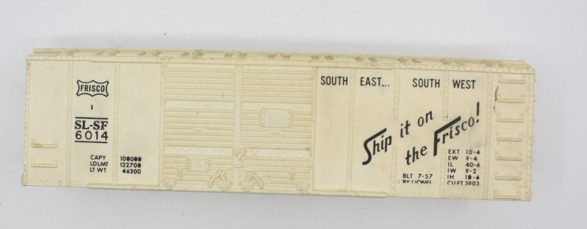 Lionel 6014-1 Frisco Cream-White Boxcar Shell only