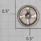 Lionel 211-17 3/4" Late Nickel Brake Wheel fits 200-500 Series Freight Cars