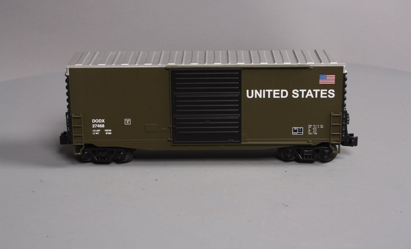 MTH 30-74689 O U.S. Army 40' High Cube Box Car #27468