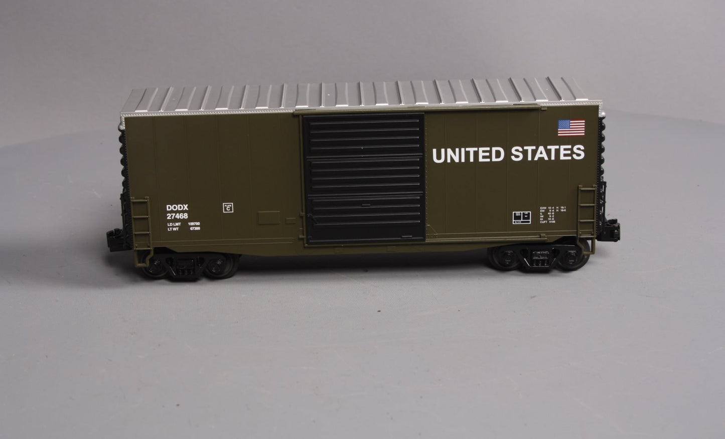MTH 30-74689 O U.S. Army 40' High Cube Box Car #27468