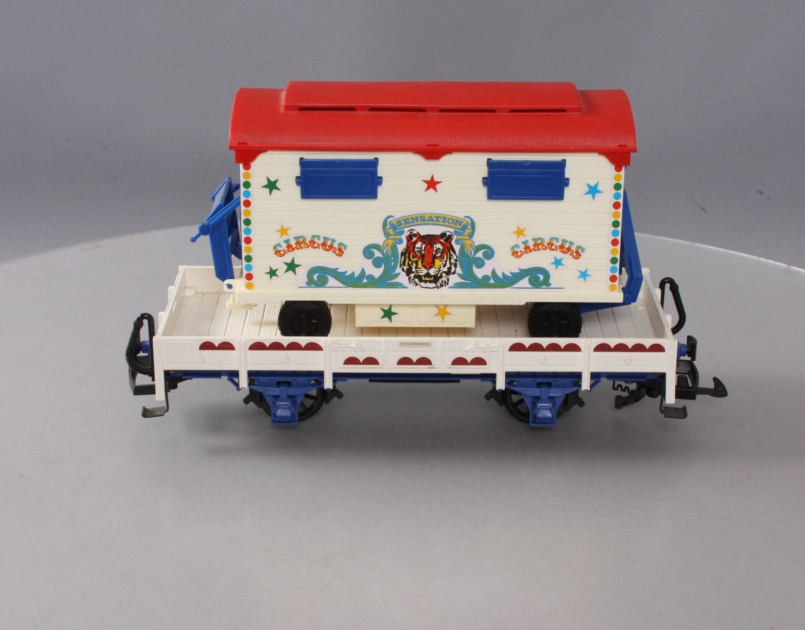 LGB 4037 G Scale Circus Flatcar with Cassa Trailer EX/Box