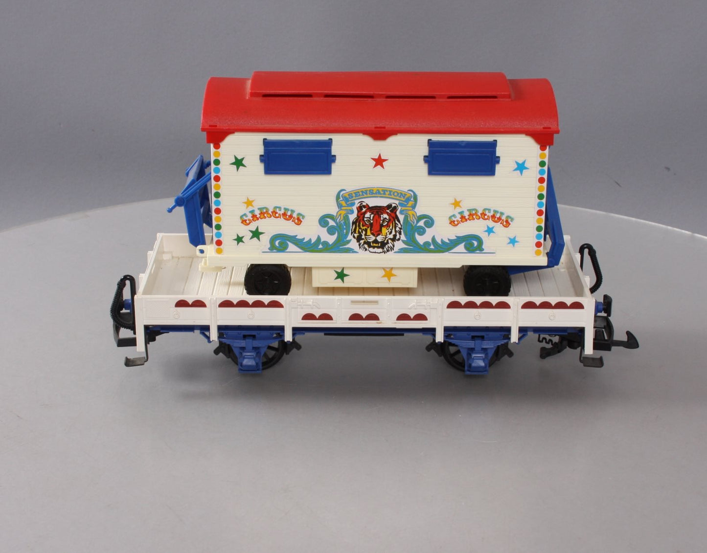 LGB 4037 G Scale Circus Flatcar with Cassa Trailer EX/Box