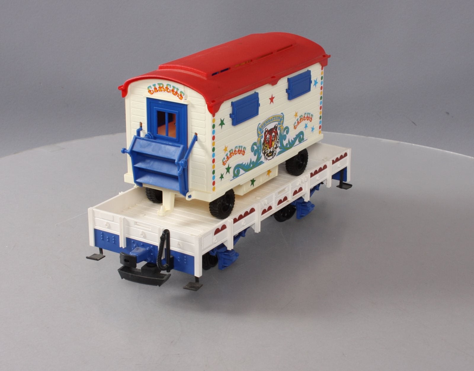 LGB 4037 G Scale Circus Flatcar with Cassa Trailer EX/Box