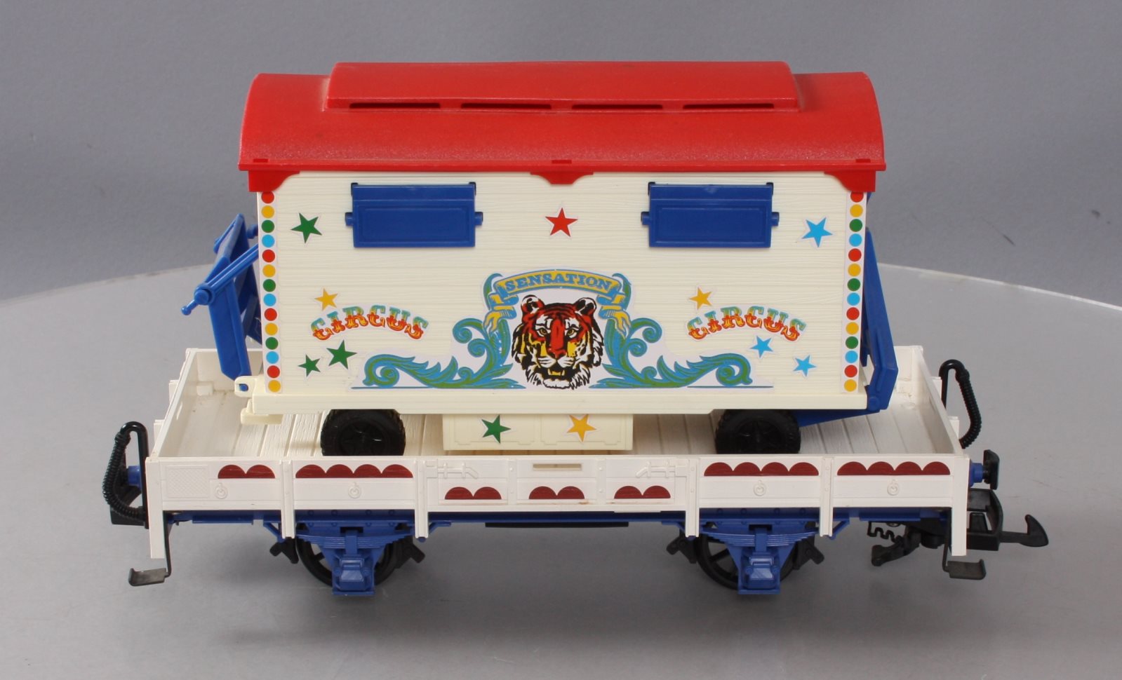 LGB 4037 G Scale Circus Flatcar with Cassa Trailer EX/Box