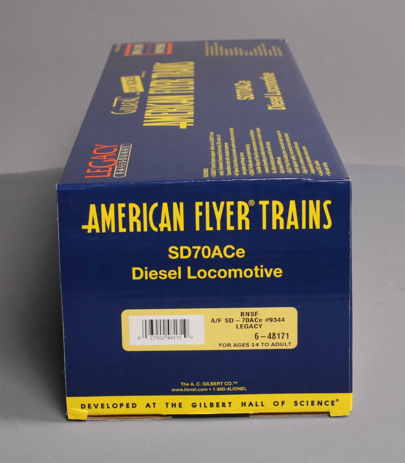 American Flyer 6-48171 S Scale BNSF SD70ACE Diesel Locomotive #9344 MT/Box