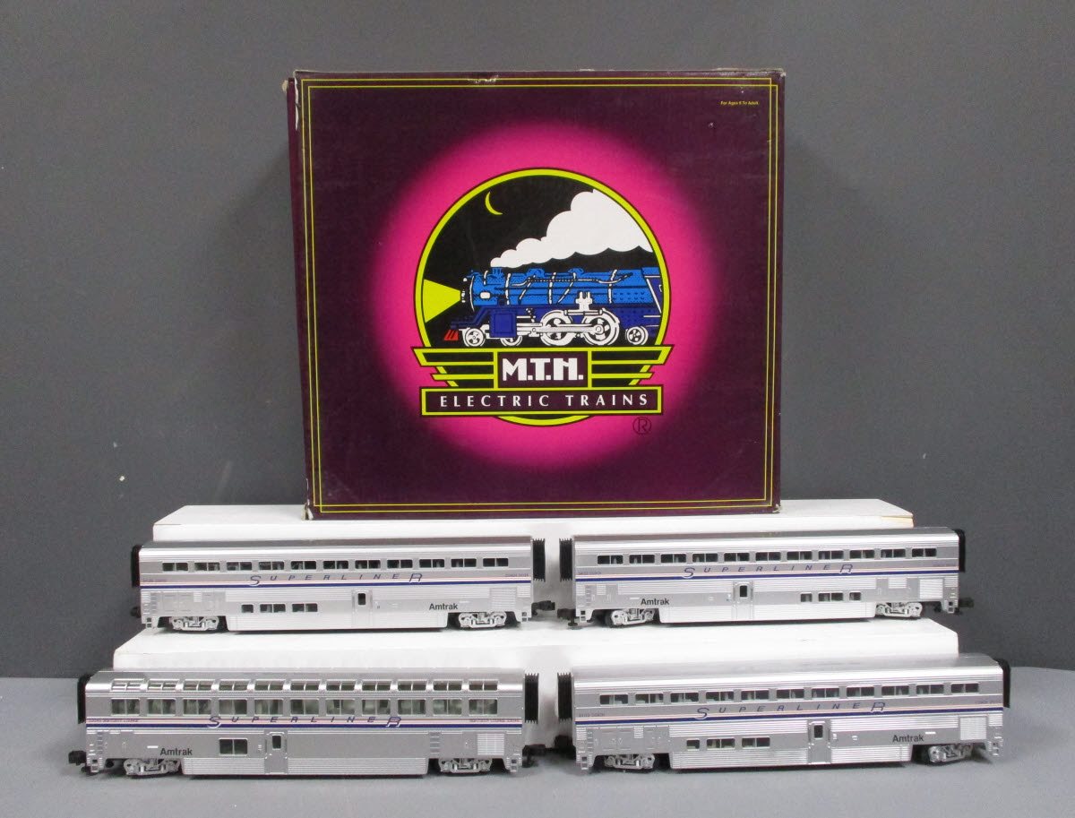 MTH 20-6537 O Amtrak Superliner Passenger Car Set (Set of 4) LN/Box