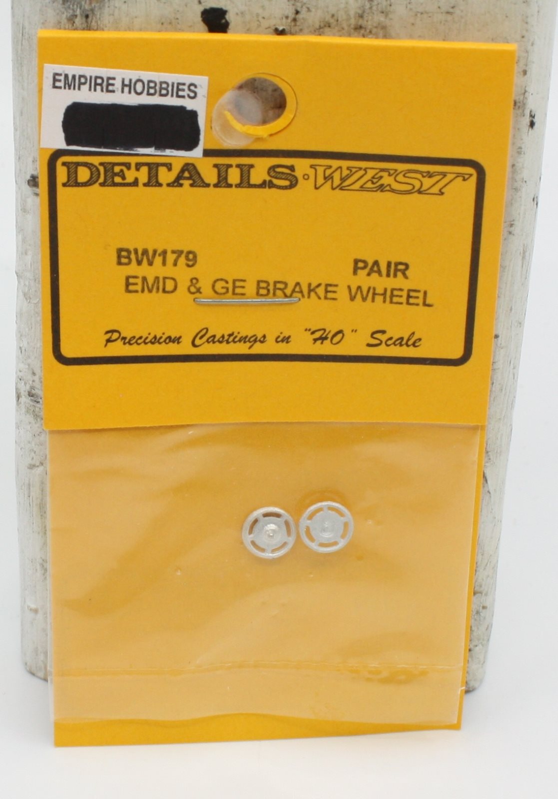 Details West BW179 HO Scale EMD & GE Brake Wheel (Pack of 2)