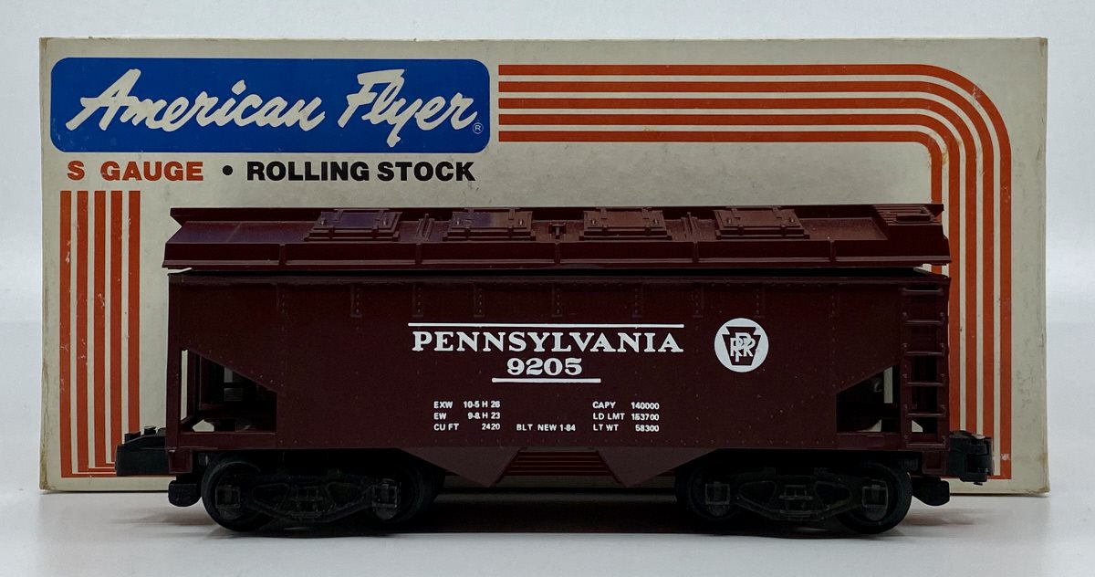 American Flyer 4-9205 S Gauge Pennsylvania Covered Hopper #9205 LN/Box