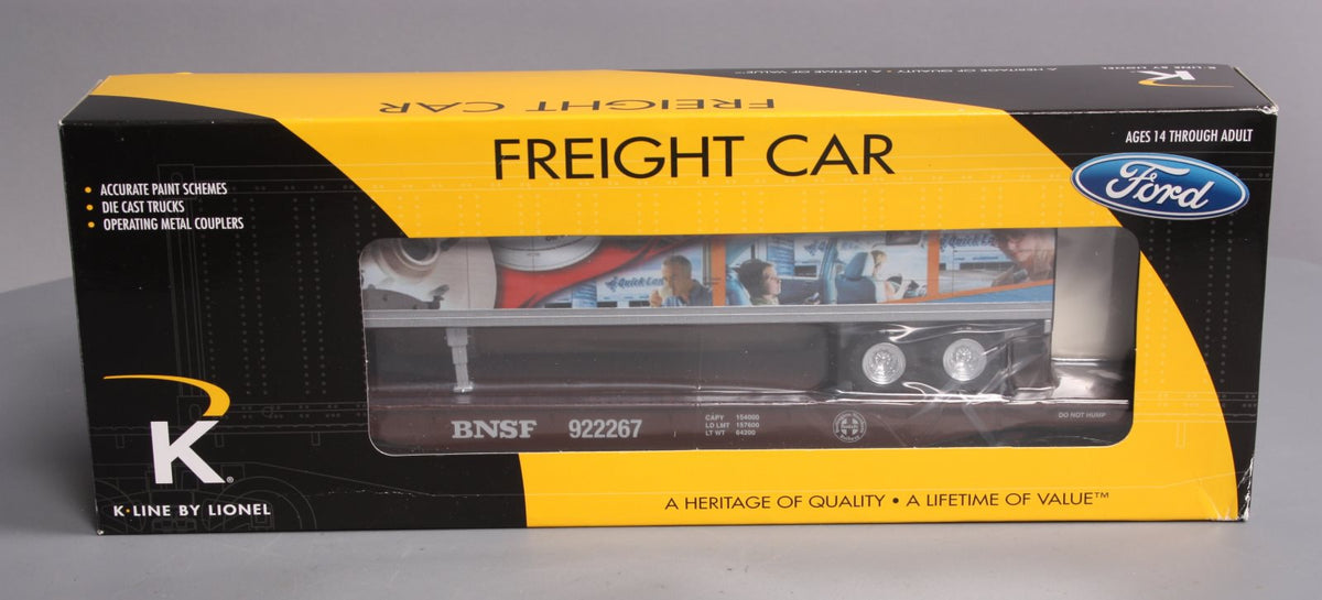 Lionel 6-22539 O BNSF Scale Flat Car with Ford Motorcraft Trailer MT/Box