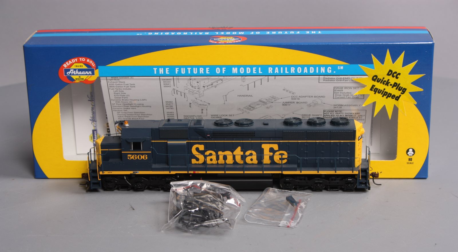 Athearn 95398 HO Scale Santa Fe SD45 Diesel Locomotive #5606