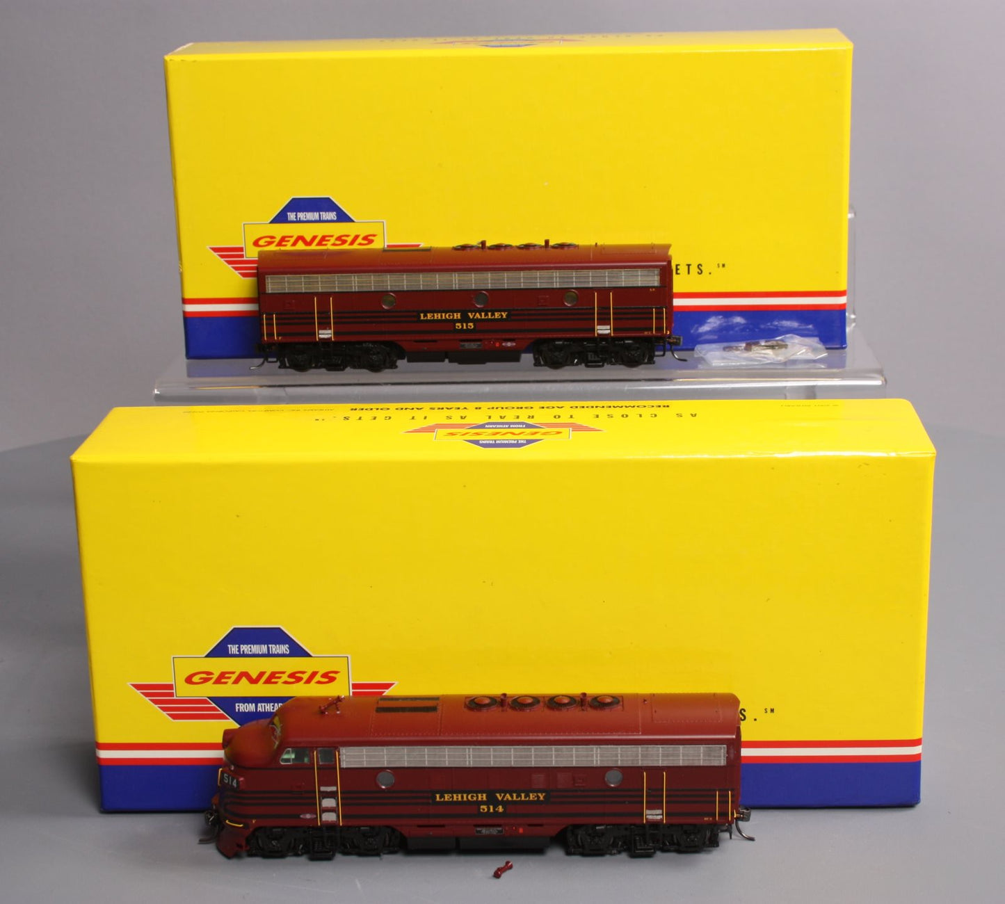Athearn G2504 HO Scale Lehigh Valley EMD F3A Diesel Locomotive Set LN/Box