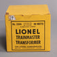 Lionel 1044 Vintage O 90 Watt Transformer w/Whistle Control