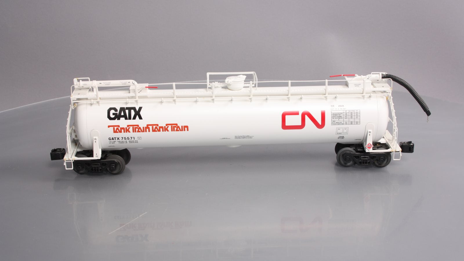 Lionel 6-19638 O Gauge Canadian National Tank Train Intermediate Tank Car #75571 LN/Box