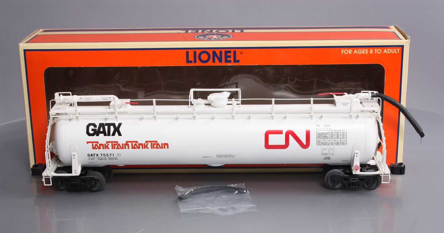Lionel 6-19638 O Gauge Canadian National Tank Train Intermediate Tank Car #75571 LN/Box