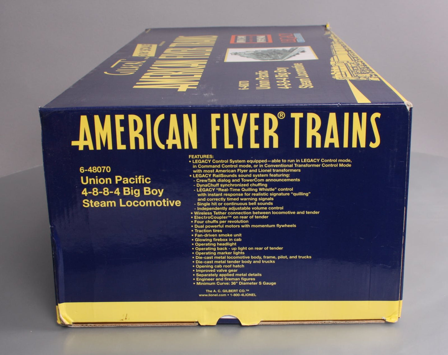 American Flyer 6-48070 S Union Pacific 4-8-8-4 Big Boy Steam Locomotive #4014 LN/Box