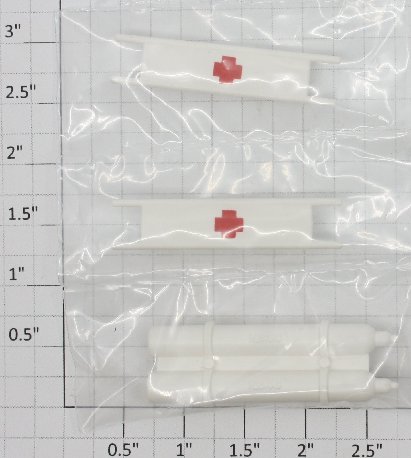 Lionel 6814-11/14 Red Cross Stretcher & Oxygen Tanks (Set of 3)