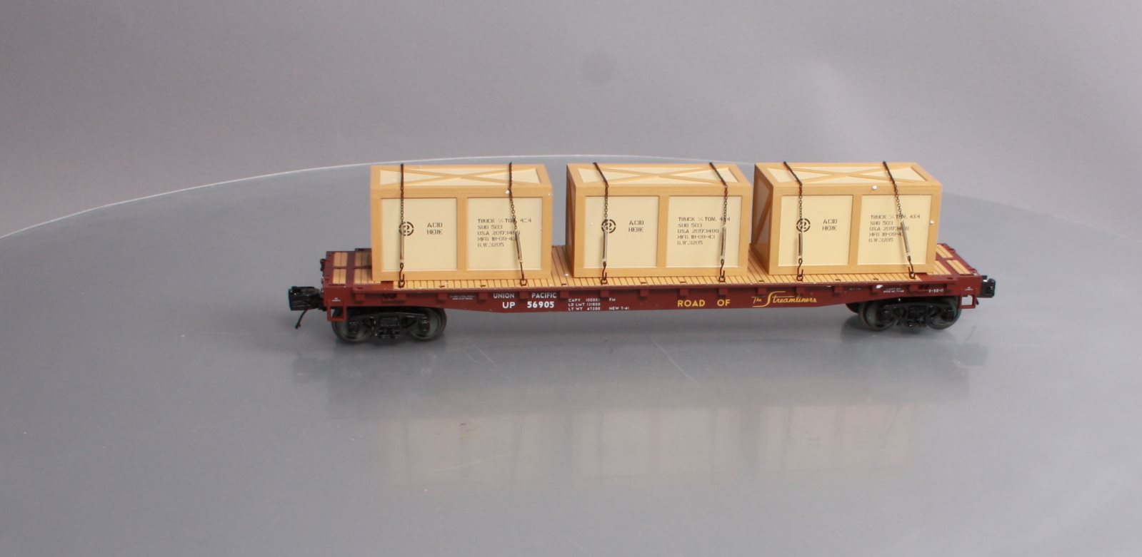 MTH 20-98997 Union Pacific Flatcar w/Crates