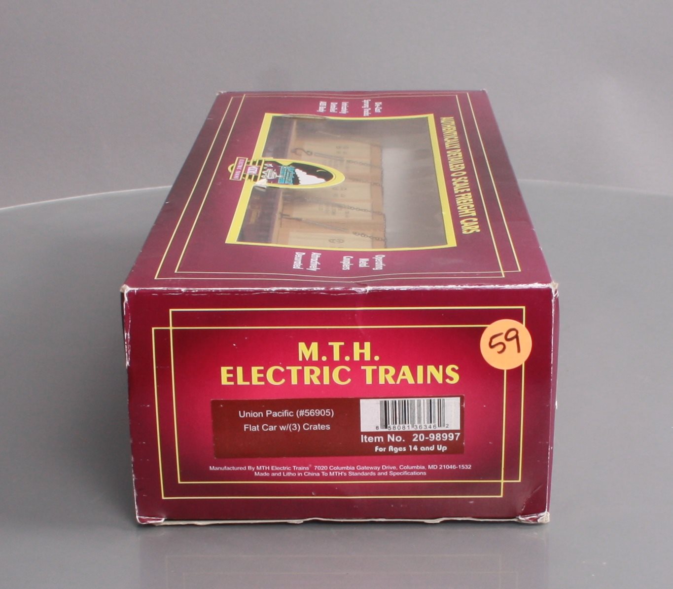 MTH 20-98997 Union Pacific Flatcar w/Crates
