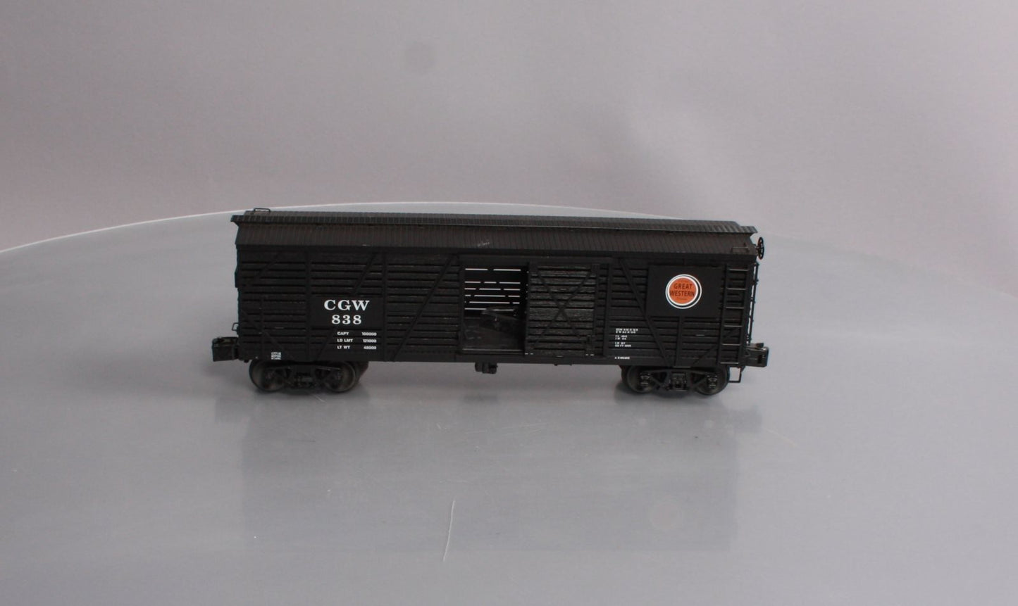 Lionel 6-17716 O Gauge Chicago & Great Western ACF 40-Ton Stock Car #838