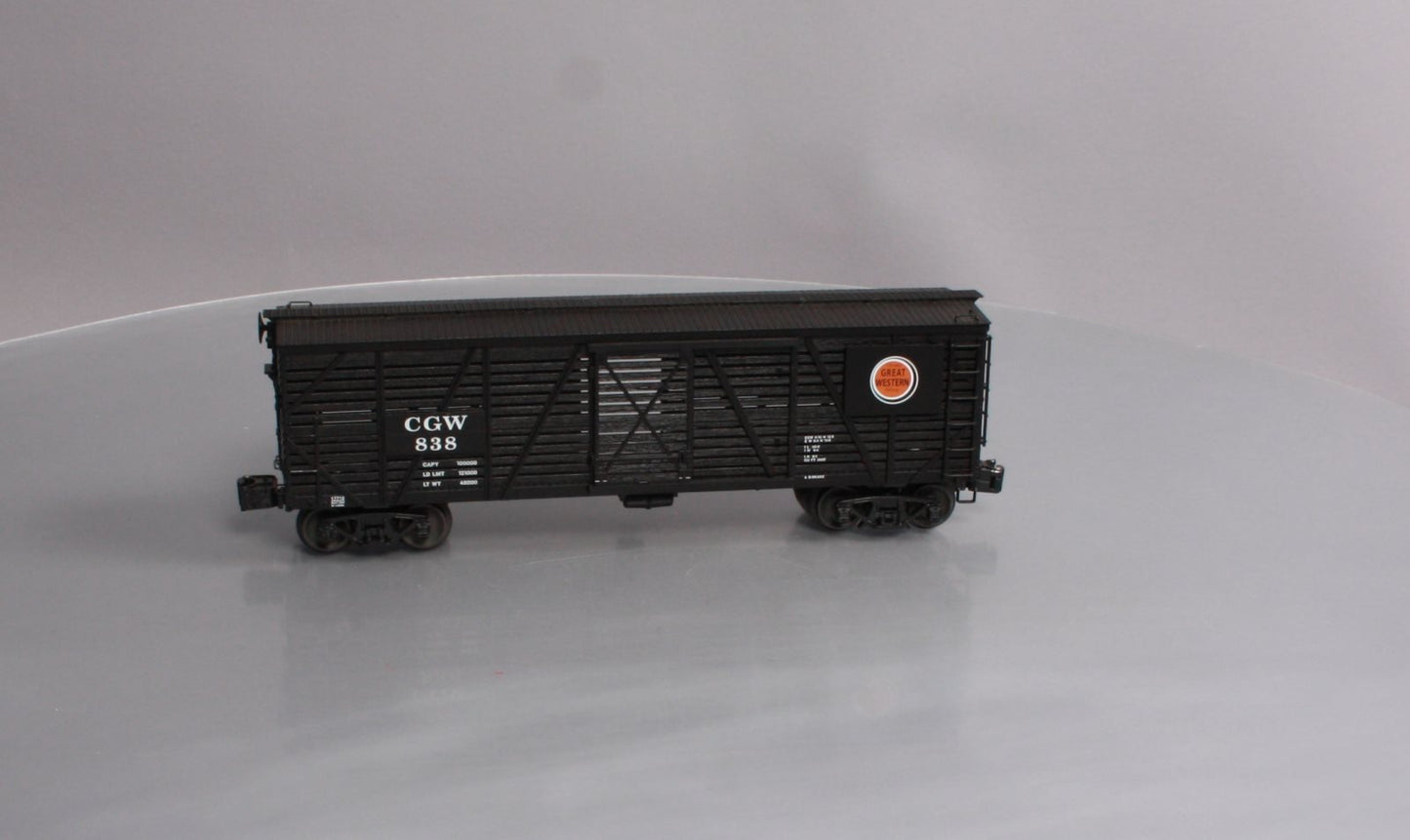Lionel 6-17716 O Gauge Chicago & Great Western ACF 40-Ton Stock Car #838