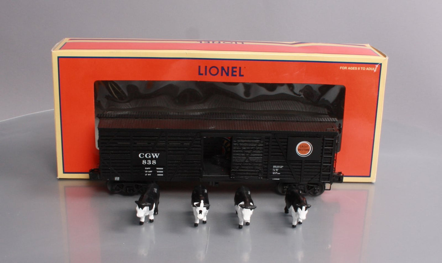 Lionel 6-17716 O Gauge Chicago & Great Western ACF 40-Ton Stock Car #838