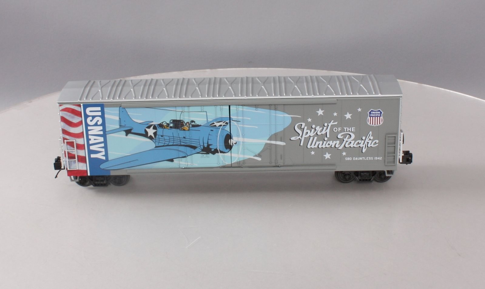 MTH 20-93754 O UP Navy Spirit SBD Dauntless 1942 50’ Double Door Plugged Boxcar