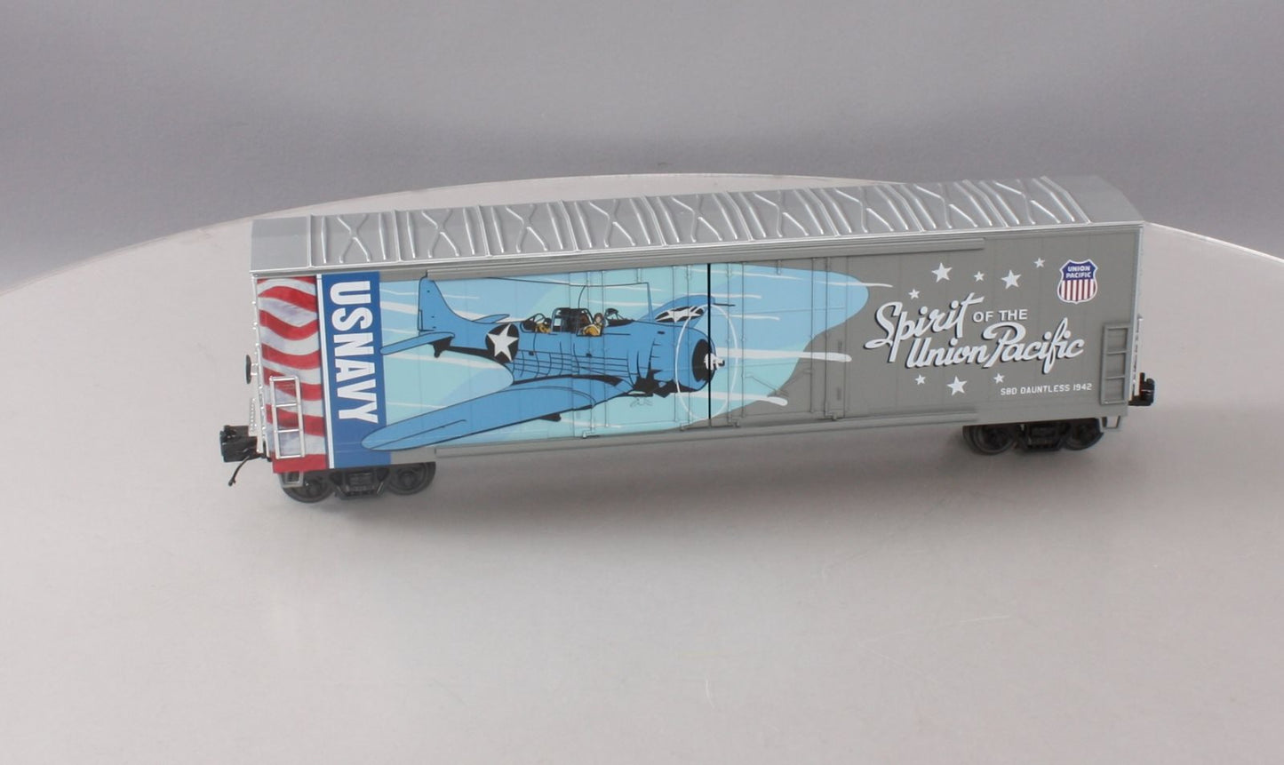 MTH 20-93754 O UP Navy Spirit SBD Dauntless 1942 50’ Double Door Plugged Boxcar