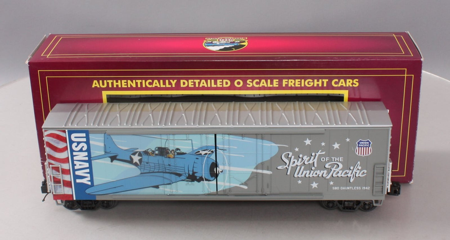 MTH 20-93754 O UP Navy Spirit SBD Dauntless 1942 50’ Double Door Plugged Boxcar