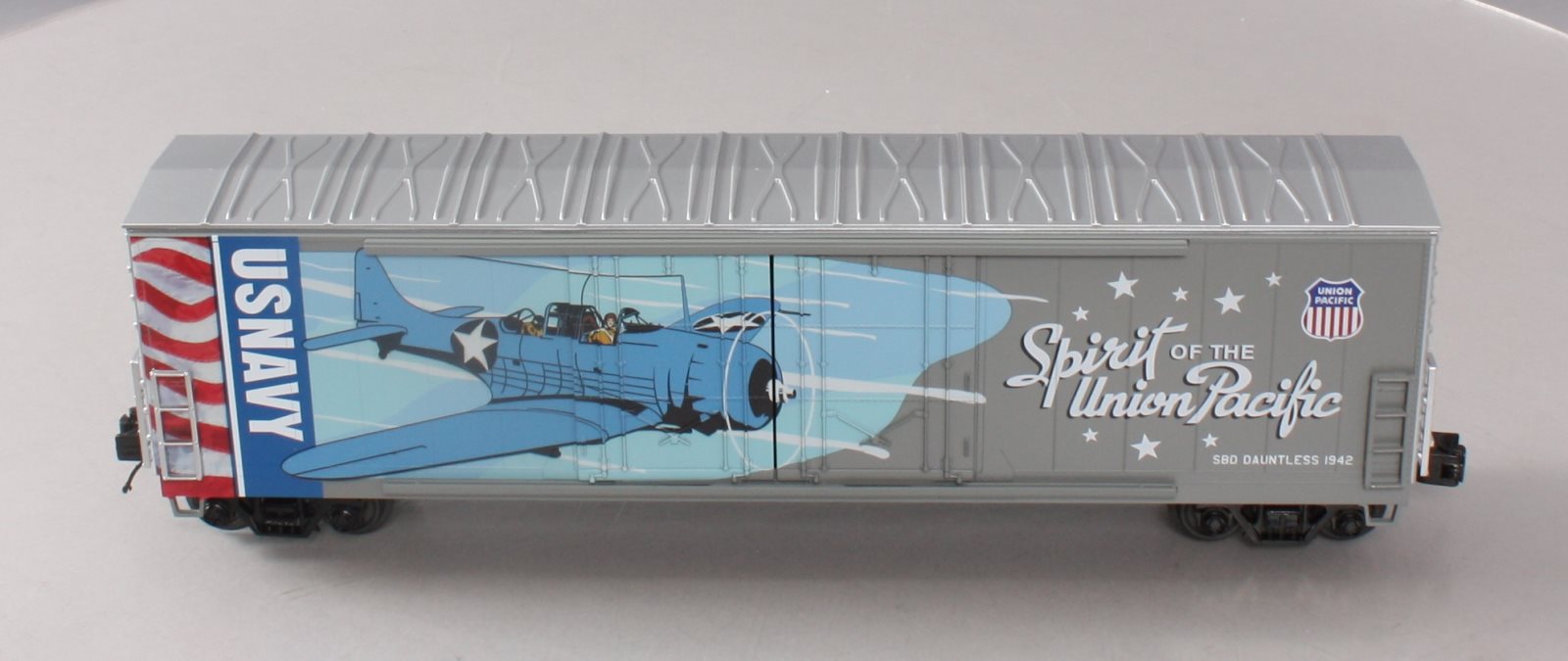 MTH 20-93754 O UP Navy Spirit SBD Dauntless 1942 50’ Double Door Plugged Boxcar