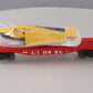 Lionel 6-19487 O Gauge PWC Flatcar w/ Yellow & Black Airplane LN/Box