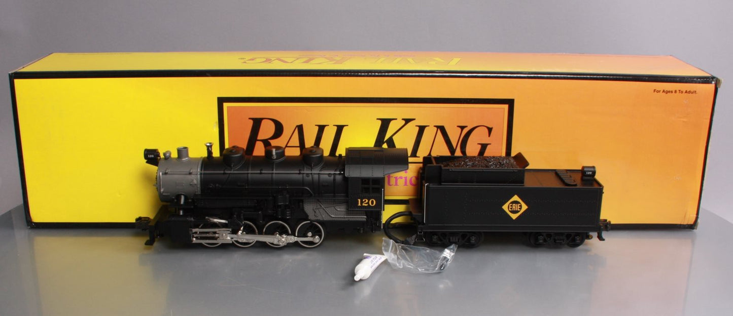 MTH 30-1182-0 Erie 0-8-0 Steam Switcher w/Loco-Sound #120 LN/Box