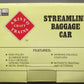 Aristo-Craft 32205 Santa Fe Streamlined Baggage Car - Metal Wheels