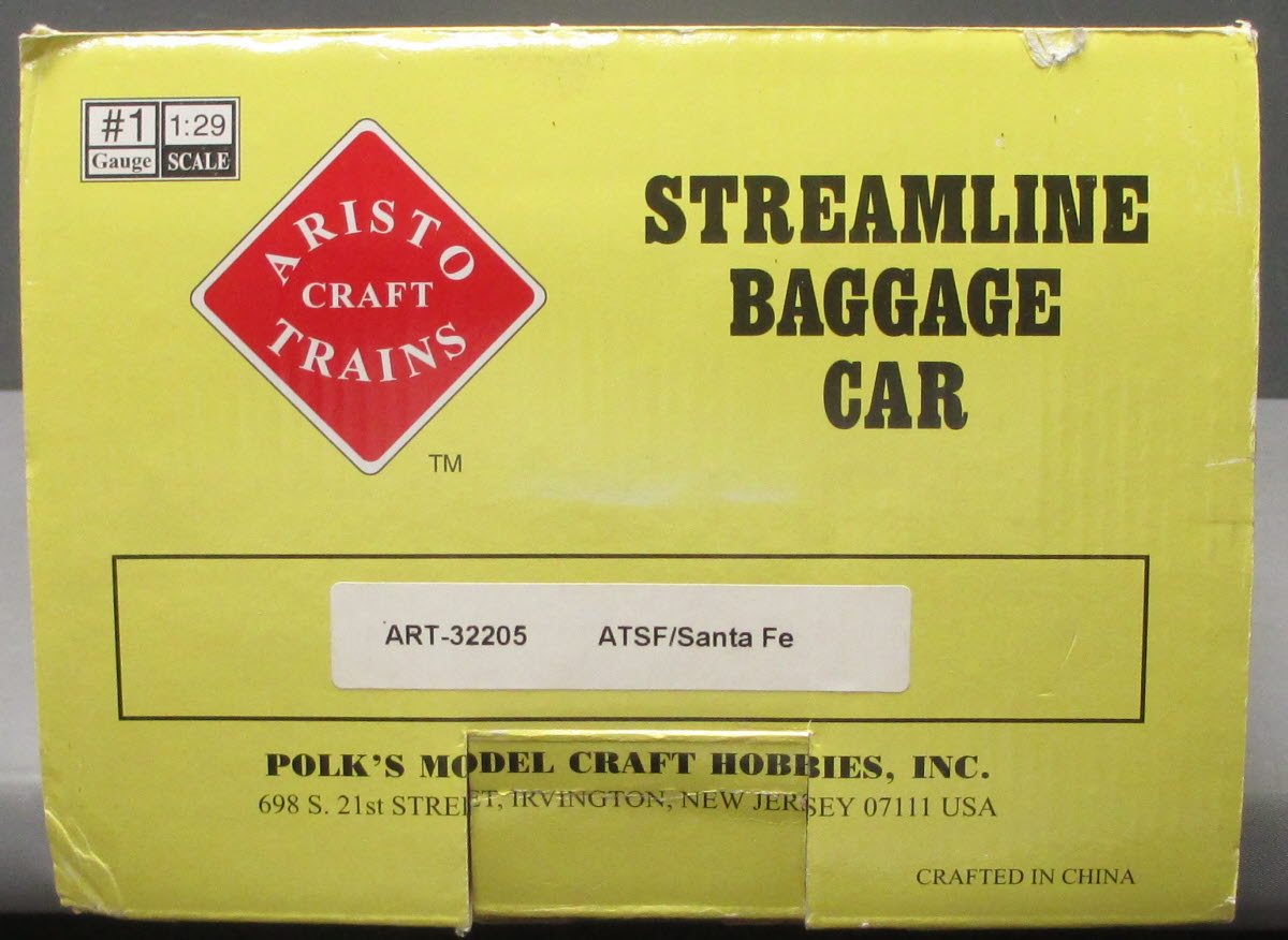 Aristo-Craft 32205 Santa Fe Streamlined Baggage Car - Metal Wheels