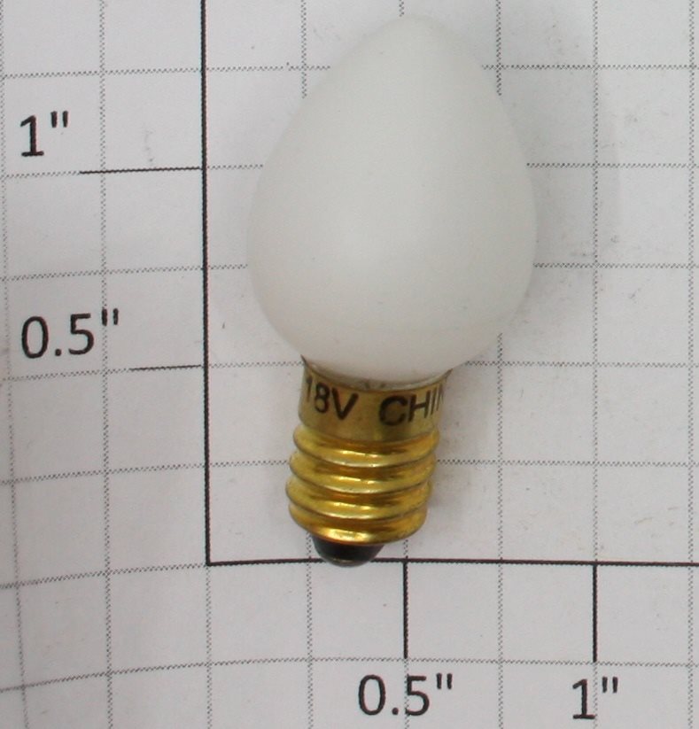 Lionel 1442W 18 Volt Screw Base Satin White Candle Shaped Light Bulb