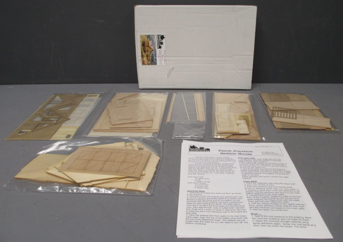 Banta Model Works BMW-124 O Scale Vance Junction Section House Laser Cut Wood K