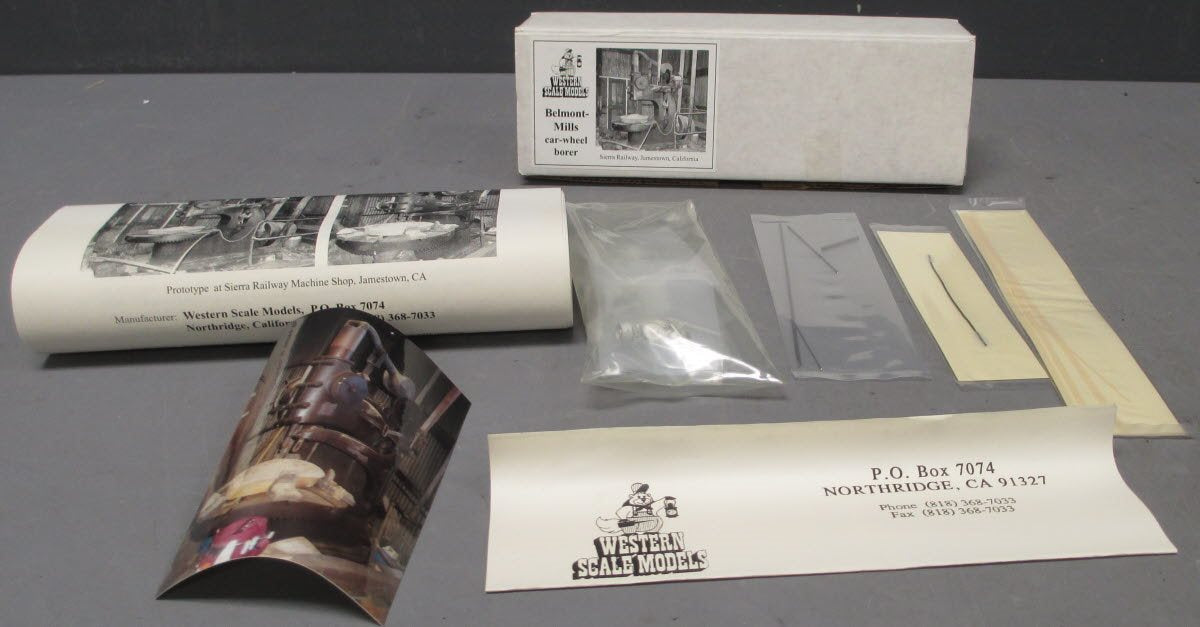Western Scale Models M-55 O Scale Belmont-Mills Car-Wheel Borer Kit